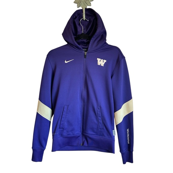 NIKE University Of Washington Purple & Gold Zip Up Hoodie - Picture 1 of 8